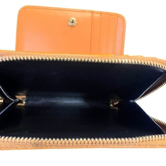 Saint Laurent Orange Bifold Leather Wallet - Picture 9 of 10